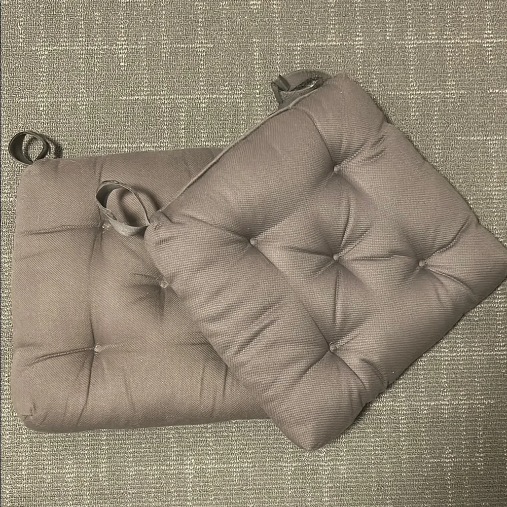 Plush Gray Seat Cushions- IKEA